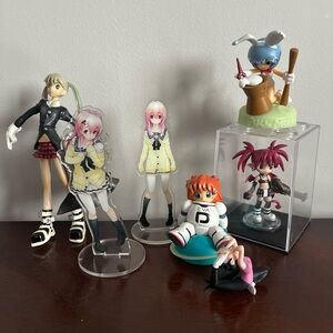 Mini anime figure/trading figure bundle: Asuka, Rei and more